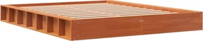 vidaXL Σκελετός Κρεβ. Χωρίς Στρώμα Καφέ Κεριού 150x200 εκ Μασίφ Πεύκο