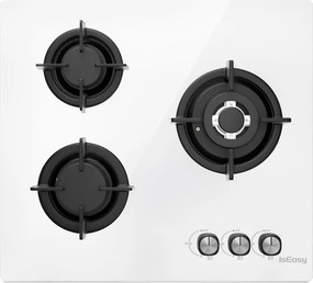 ISEASY MGBG-603 εστία αερίου, 3 καυστήρες (λευκό)