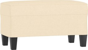 vidaXL Πάγκος Κρεμ 70 x 35 x 41 εκ. Υφασμάτινος