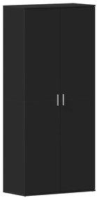 vidaXL Ντουλάπα Παπουτσιών Μαύρο 80 x 39 x 180 εκ Επεξεργασμένο ξύλο