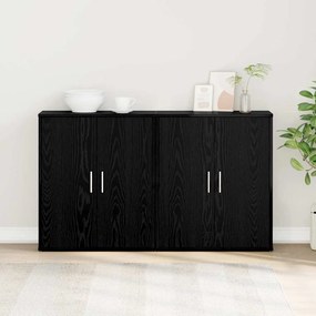 vidaXL Πλαϊνό γραφείο 2 pcs Μαύρη Οξυά 60 x 31 x 70 εκ