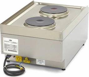 Commercial Grade Cooker - 2 Burners - Single Unit - 60cm Deep - Electric