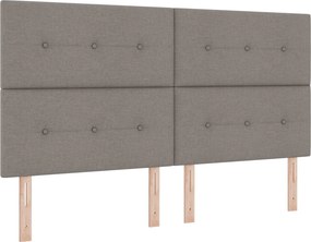 vidaXL Κρεβάτι box spring με στρώμα Taupe 180 x 200 cm Ύφασμα
