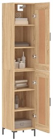 vidaXL Μπουφές Sonoma δρυς 34,5 x 34 x 180 εκ. από Επεξεργασμένο Ξύλο