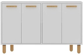 Μπουφές Venedik 327ODS1280 120x29,6x73,6cm White-Oak Μοριοσανίδα, Μελαμίνη