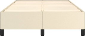 vidaXL Πλαίσιο Κρεβατιού χωρίς στρώμα Κρεμ 120x190 εκ.Συνθ. Δέρμα