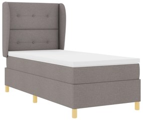 vidaXL Κρεβάτι Box Spring με Στρώμα Ταπέτο 90x200 εκ. Υφάσμα