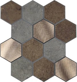 Αυτοκόλλητα πλακάκια Douceur d'intérieur - 25x23.2cm - 4τμχ - Γκρι