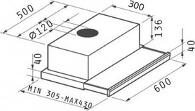 Συρόμενος Απορροφητήρας ΙΝΟΧ 60cm 7012ΜΤ Meidtec by Pyramis