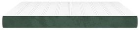 vidaXL Στρώμα με Pocket Springs Σκούρο Πράσινο 160x210x20εκ. Βελούδινο