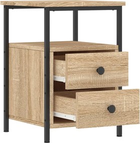 vidaXL Κομοδίνα 2 τεμ. Sonoma Δρυς 34x35,5x50 εκ. Επεξεργασμένο Ξύλο