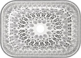 Mexen Rita νεροχύτης επιτραπέζιος 45 x 32 cm, λευκός/μαύρο σχέδιο - 21084586