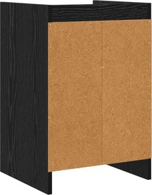 vidaXL Κομοδίνα Μαύρη Δρυς 40 x 36 x 60 εκ Επεξεργασμένο Ξύλο