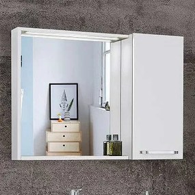 Καθρέφτης DODE 100 MDF 18mm Λάκα 3MDO100WH0 WHITE 97x17x70cm