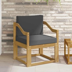 vidaXL Εξωτερικός καναπές Πολυεστέρας Λευκό και Ανθρακί