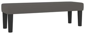 vidaXL Κρεβάτι Boxspring με Στρώμα Γκρι 140x190εκ. από Συνθετικό Δέρμα