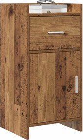 vidaXL Πλαϊνό γραφείο Παλαιωμένο ξύλο 40 x 36 x 80 εκ