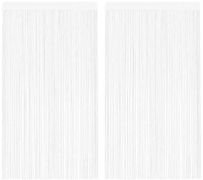 vidaXL Κουρτίνες με Κρόσσια 2 τεμ. Λευκές 140 x 250 εκ.