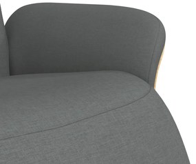 vidaXL Πολυθρόνα Ανακλινόμενη με Υποπόδιο Σκούρο Γκρι Υφασμάτινη