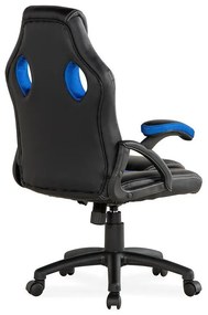 Καρέκλα gaming Springfield 189, Μπλε, Μαύρο, 103x64x56cm, Με ρόδες, Με μπράτσα, Μηχανισμός καρέκλας: Κλίση | Epipla1.gr