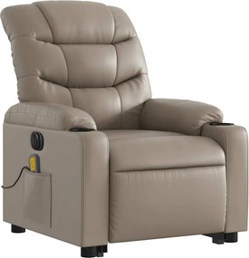 vidaXL Πολυθρόνα Μασάζ Ηλεκ.Ανακλινόμενη με Ανύψωση Συνθ. Δέρμα