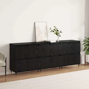 vidaXL Παραδοσιακά Πλευρικά Έπιπλα 3 pcs Μαύρη δρυς 180 x 35 x 70 εκ
