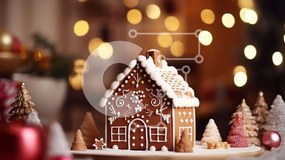 Intra Συλλεκτικό Ξύλινο Παζλ Plywood  4mm - Gingerbread House Στολίδι για την εορταστική περίοδο Σε Ξύλινο Κουτί - Διαστάσεις: 10x10 cm – 25 κομμάτια