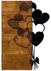 Διακοσμητικό Τοίχου Hearby Ξύλο Πεύκου Φυσικό με Μαύρο Μέταλλο 39x3x58εκ. 39x3x58 εκ.