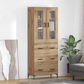 vidaXL Highboard με συρτάρι 2 pcs Artisan Oak Επεξεργασμένο ξύλο