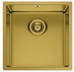 Pyramis Astris Colora Inox Gold Υποκαθήμενος Νεροχύτης 40x40cm