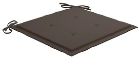 vidaXL Μαξιλάρια Καρέκλας Κήπου 4 τεμ. Taupe 40x40x3 εκ. Υφασμάτινα