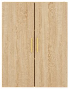 vidaXL Ντουλάπι Sonoma δρυς 69,5 x 34 x 180 εκ. από Επεξεργασμένο Ξύλο