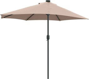 vidaXL Ομπρέλα Κήπου Taupe 294 x 150 x 224 εκ Πολυεστέρας και Χάλυβας