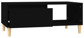 vidaXL Τραπεζάκι Σαλονιού Μαύρο 90x50x36,5 εκ. Επεξεργασμ. Ξύλο