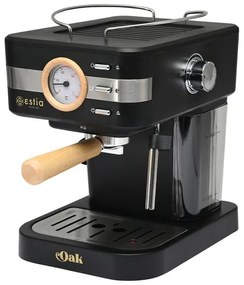 Estia Μηχανή Espresso Oak 950w 15bar 1.2lt Μαύρη 06-18986