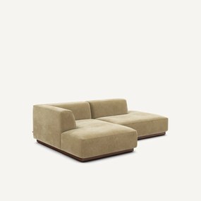 Γωνιακός καναπές αριστερός από βελούδο stonewashed, JACOPO