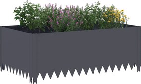 vidaXL Περίγραμμα γκαζόν 100 x 60 x 35 cm Ατσάλι Ανθρακί
