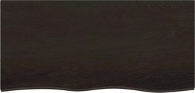 vidaXL Επιφάνεια Τραπεζιού Σκούρο Καφέ 100x50x(2-4)εκ Επεξ. Μασίφ Δρυς