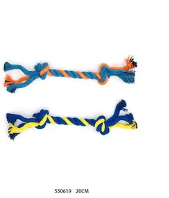 Παιχνίδι σκύλου σχοινί με κόμπους - 20cm - 12pcs - 550619