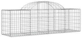 vidaXL Συρματοκιβώτια Τοξωτά 4 τεμ. 200x50x60/80 εκ. Γαλβαν. Ατσάλι