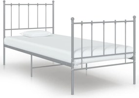 vidaXL Πλαίσιο Κρεβατιού Γκρι 100 x 200 εκ. Μεταλλικό