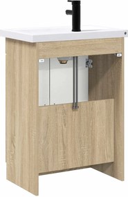 vidaXL Σετ Επίπλων Μπάνιου Sonoma Δρυς 78,5 x 37,5 x 81 εκ
