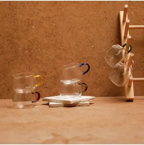 Stewehome Σετ 6 τεμαχίων ποτήρια από γυαλί Πολύχρωμο