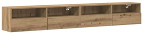 vidaXL Ντουλάπι Τηλεόρασης Τοίχου 2 pcs artisan δρυς 100 x 30 x 30 cm