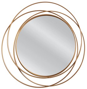 Καθρέπτης Τοίχου ArteLibre AEGNOR Χρυσό Μέταλλο/Γυαλί 70x3x70cm