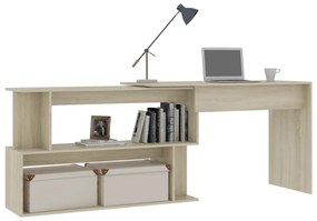 vidaXL Γραφείο Γωνιακό Sonoma Δρυς 200 x 50 x 76 εκ. από Επεξ. Ξύλο