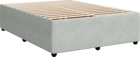 vidaXL Κρεβάτι box spring με στρώμα Ανοιχτό γκρι 140 x 200 cm Βελούδο