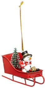Στολίδι Χριστουγεννιάτικο (6εκ.) A-S Snowman Sleigh 176562