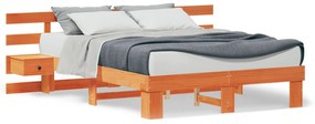 vidaXL Σκελετός Κρεβατιού με συρτάρι Καφέ 140 x 200 εκ