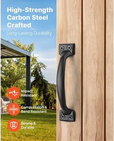 VEVOR 4Pcs Barn Door Handles 6.5 in Rustic Heavy Duty Garden Gate Shed Pulls